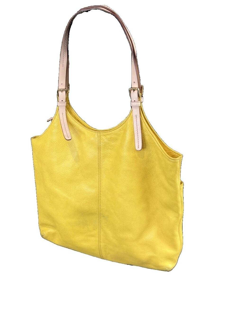 Michael Kors Bright Yellow Hobo Shoulder Handbag Y2K Summer Travel Work Purse